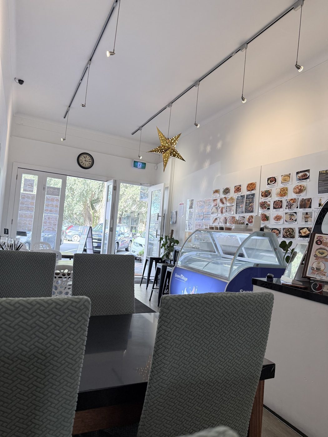 Bright cafe dining room