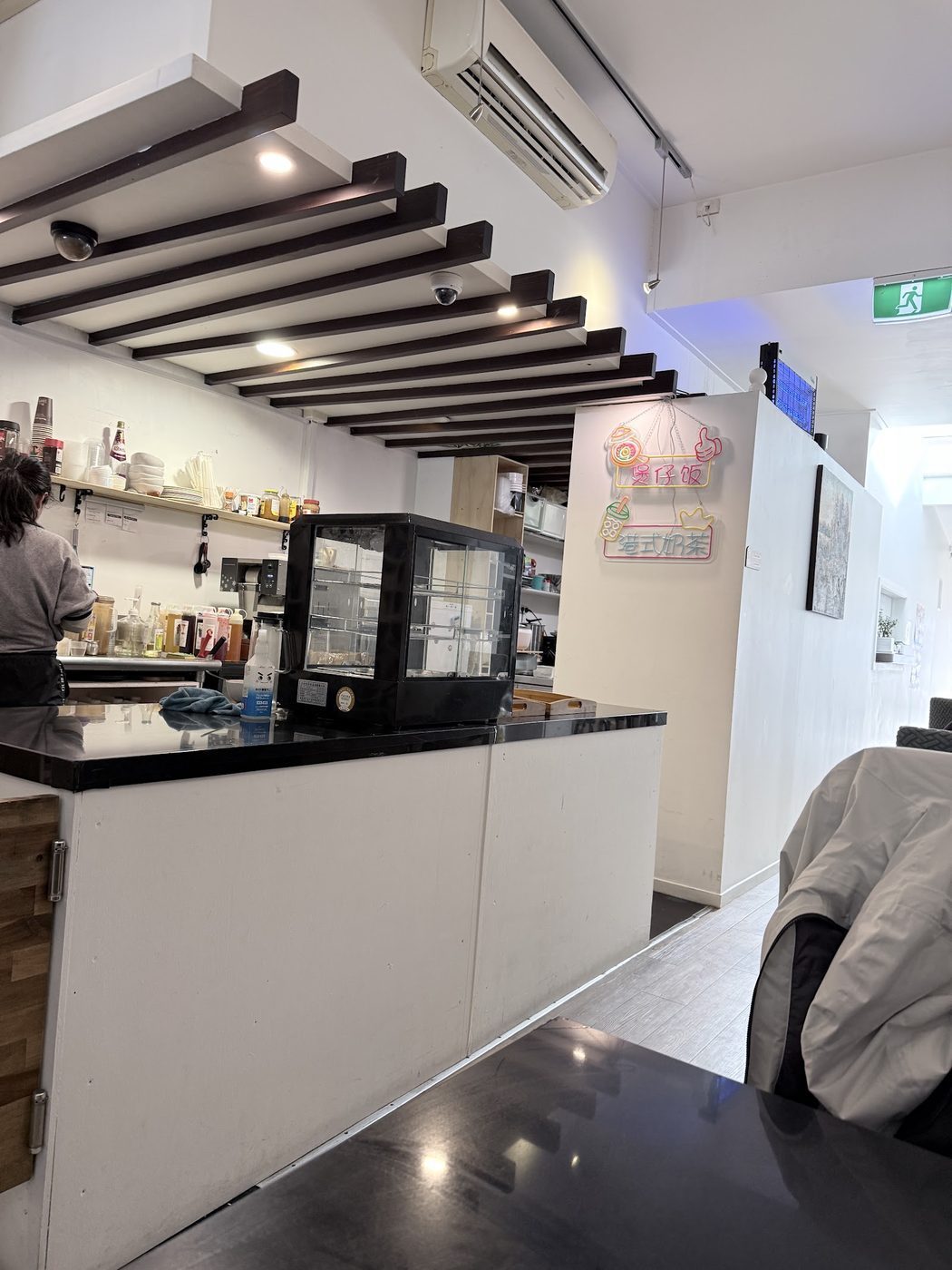 Cafe counter and dining space